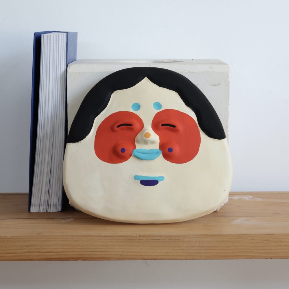 "Okame" Ceramic Mask