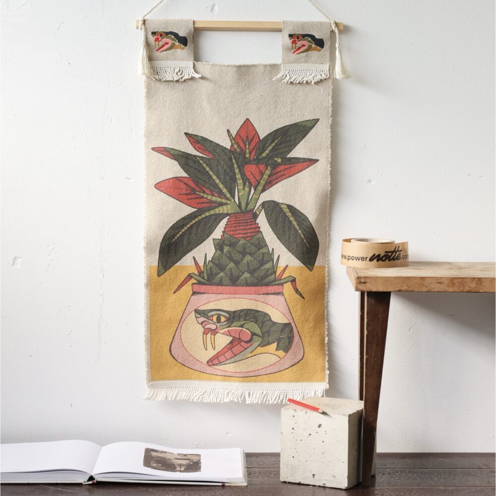"Tropical Jar Cotton Flag" Canvas