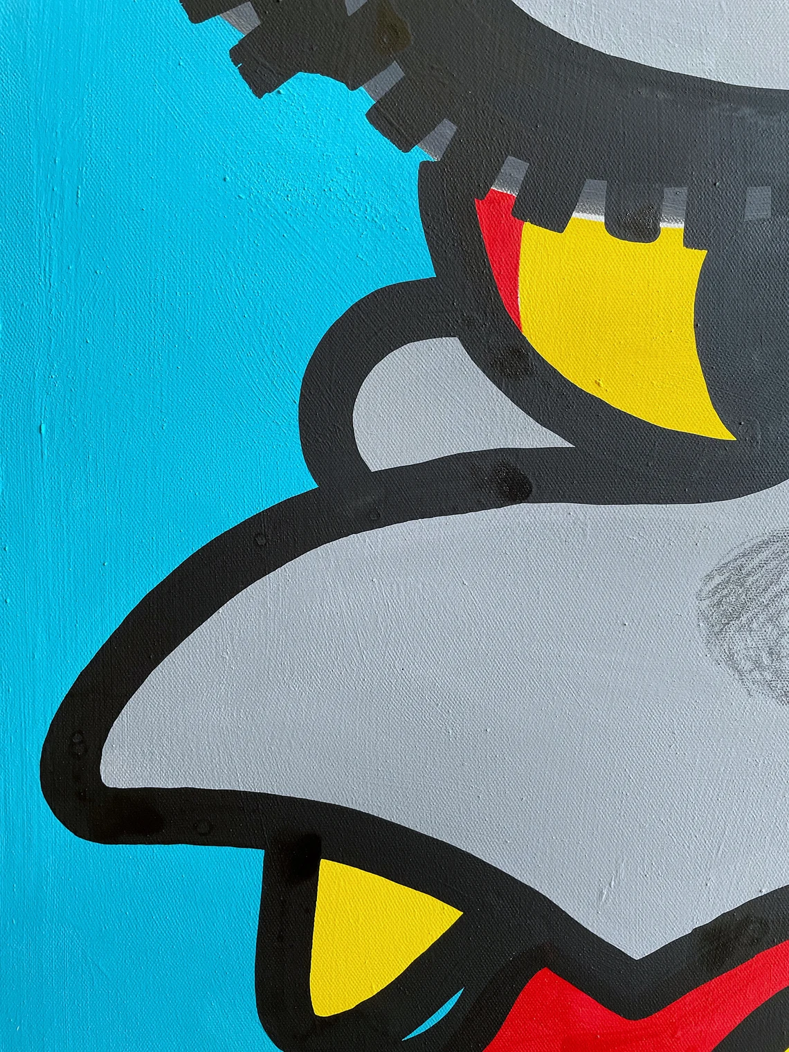 KARASU TENGU mask original canvas - Image 3
