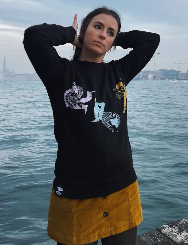 Sweatshirt "go with the flow"