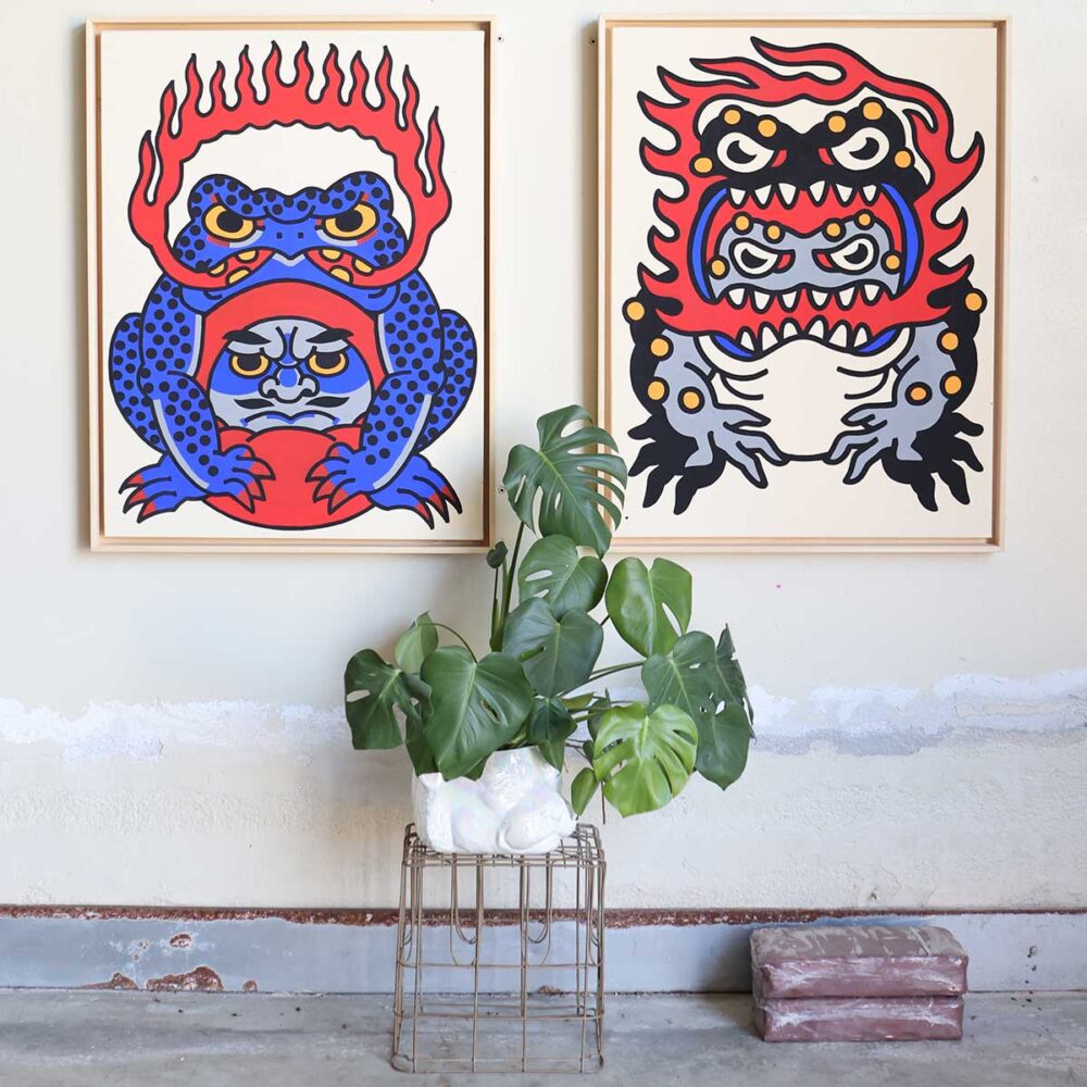 "The Frog Connection" Original Canvas