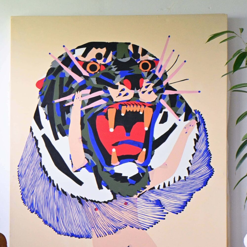 The green tiger dance (original canvas)
